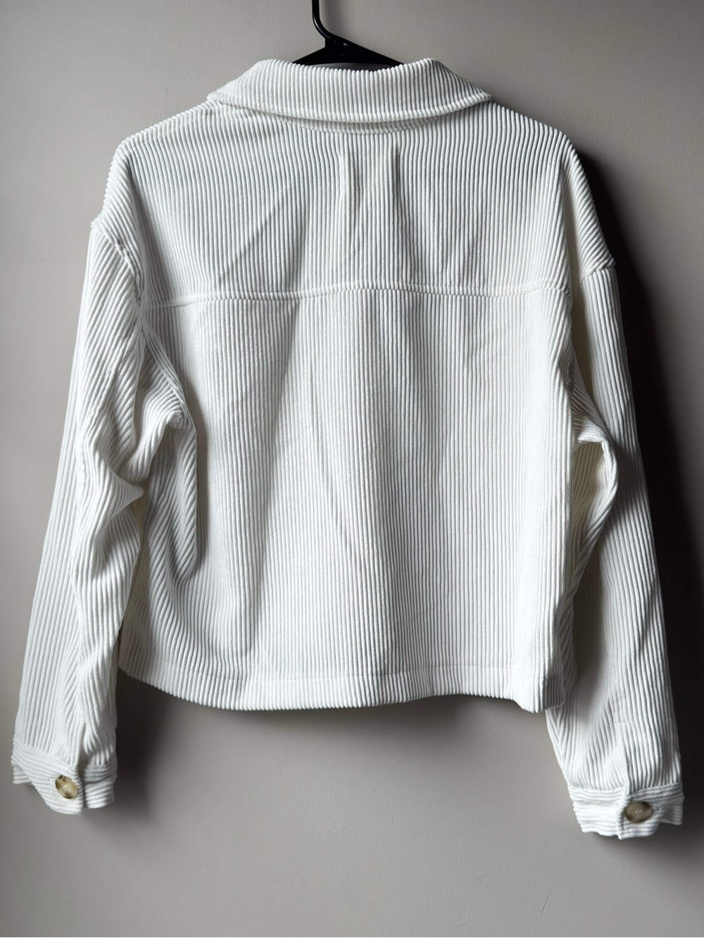 Ashley Ribbed Button Front Shacket Jacket Size M - Picture 4 of 7